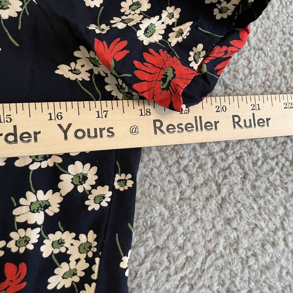 Madewell Women's Size XS HILLSIDE DAISIES Short Sleeve Tie Front Top Blouse - Picture 10 of 11